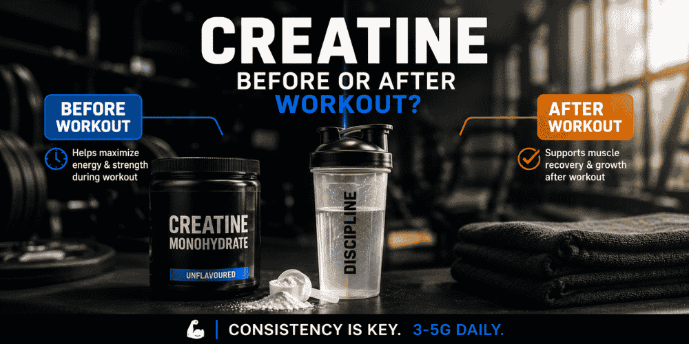 QNT creatine before or after a workout